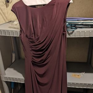 Plum knee length dress